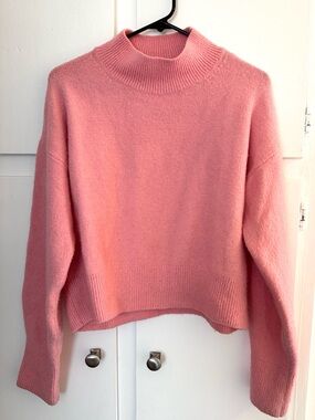 & Other Stories Rose Pink Mock-Neck Sweater